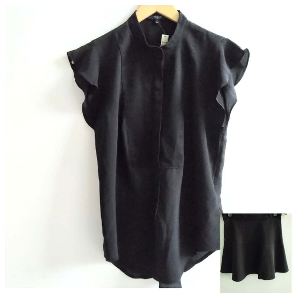 2pc Black Skater Skirt Set